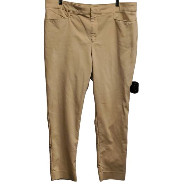 CHAPS Women's Tan Tapered Trousers Plus Size 16 - Picture 1 of 8